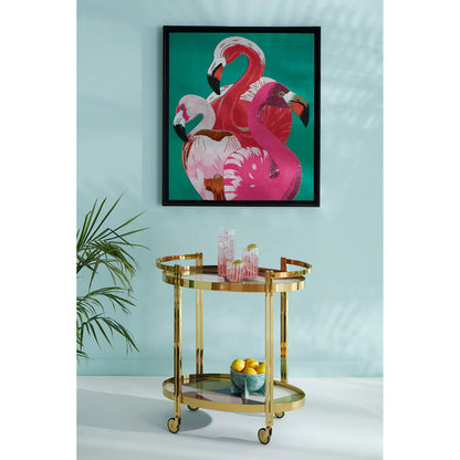 FLAMINGO BEADED WALL ART