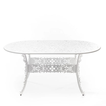 Industry Collection Aluminum Oval Table - White