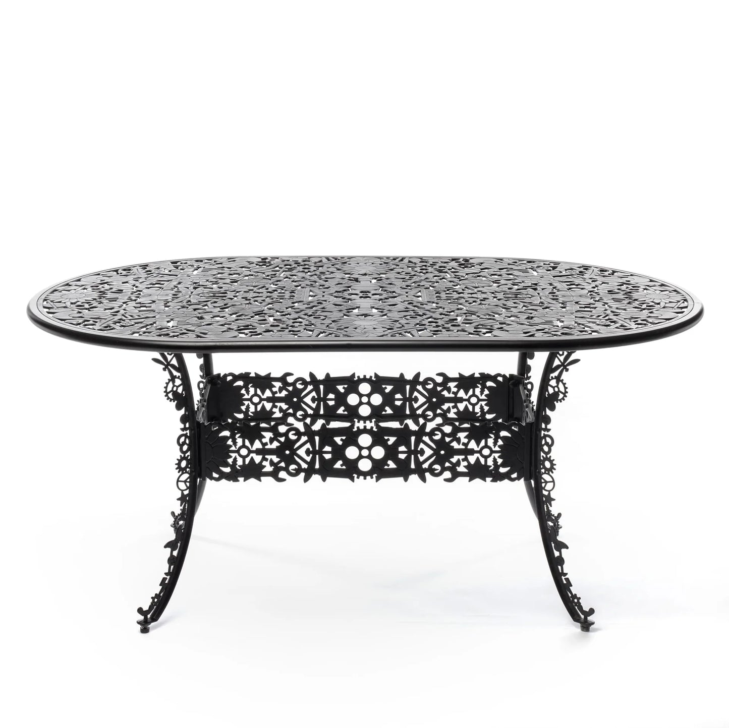 Industry Collection Alumimium Oval Table - Black