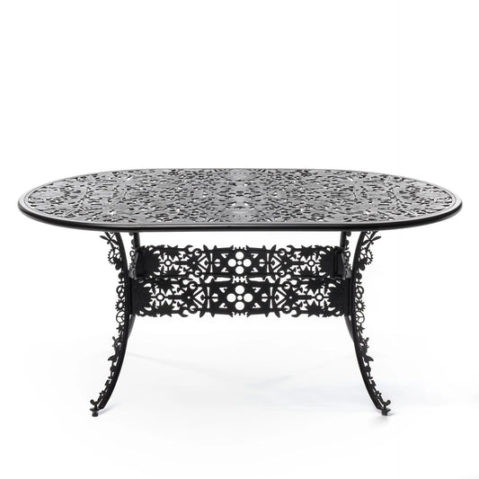 Industry Collection Alumimium Oval Table - Black