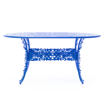 Industry Collection Aluminum Oval Table - Sky Blue