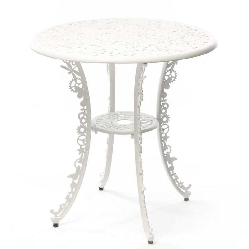 Industry Aluminum Round Table - White