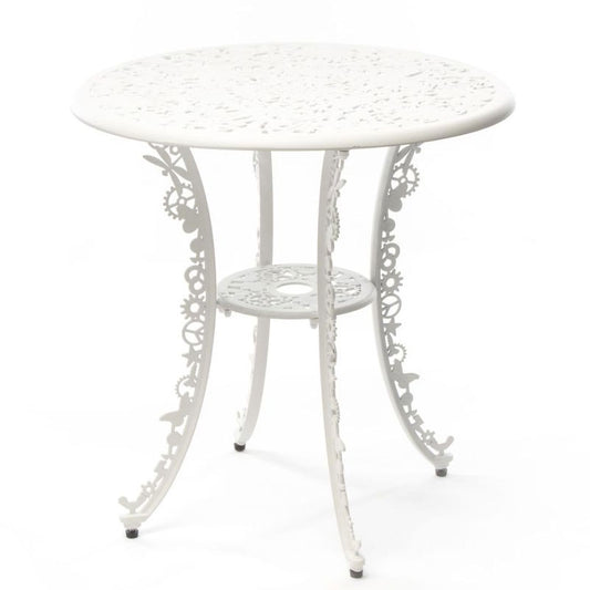 Industry Aluminum Round Table - White