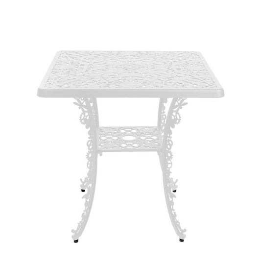 Industry Collection Aluminium Square Table White