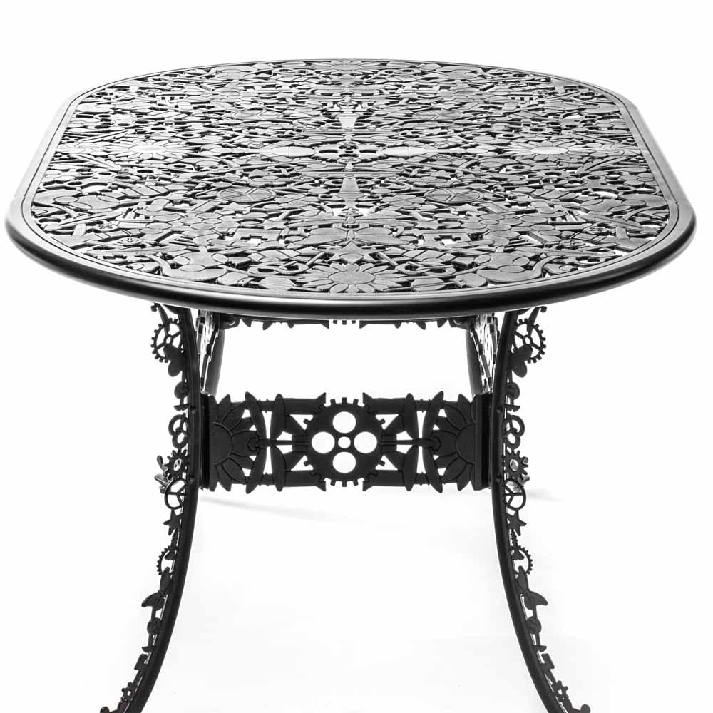 Industry Collection Alumimium Oval Table - Black
