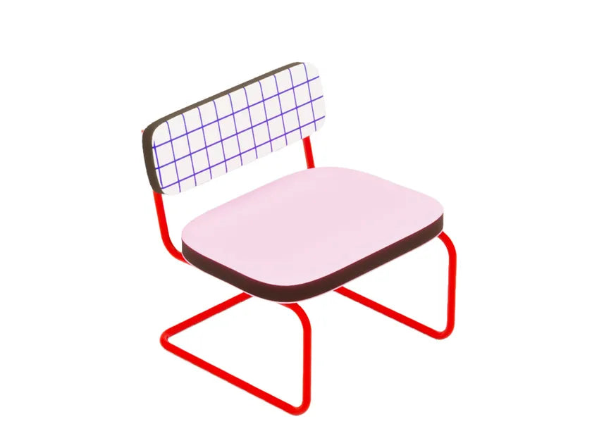 Seletti SUPER LOUNGE CHAIR BLUE GRID