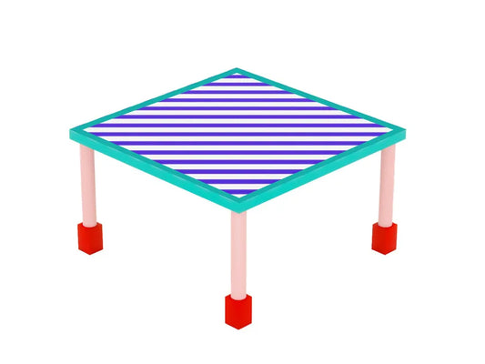 Seletti SUPERSQUARETABLE BLUE STRIPES