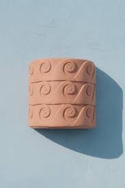 Magna Graecia Terracotta Wall vase Onde