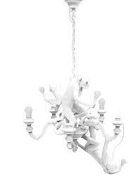 Monkey Chandelier White