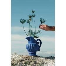Terracotta Vase Caraffa Blue