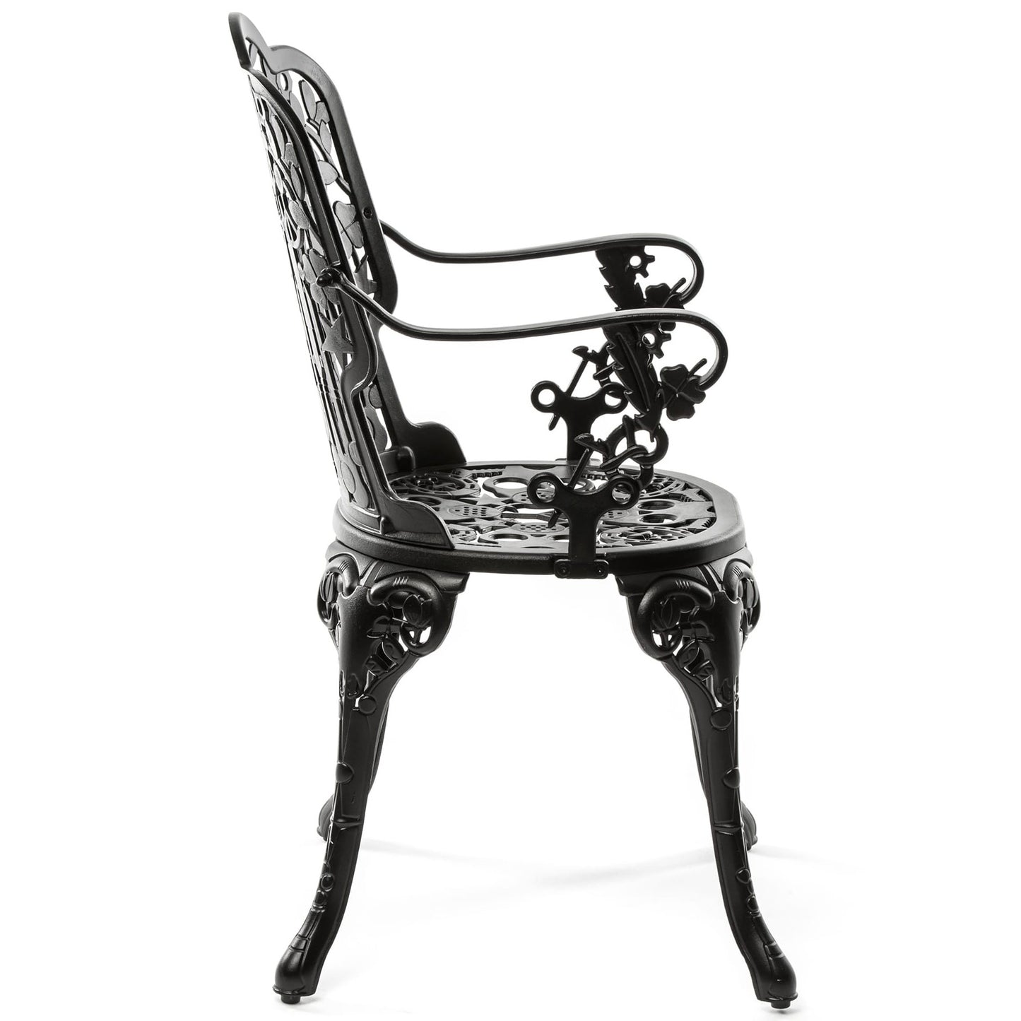 Industry Collection Aluminum Armchair - Black