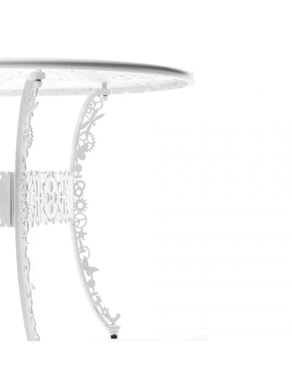 Industry Collection Aluminum Oval Table - White
