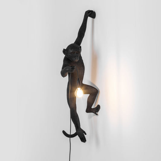The Monkey Lamp Black Hanging Version Left